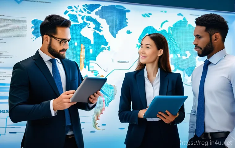 규제 업무의 주요 도전 과제 - A striking visual dichotomy showcasing the gap between cutting-edge technology and traditional regul... 규제 업무의 주요 도전 과제 - A striking visual dichotomy showcasing the gap between cutting-edge technology and traditional regul...