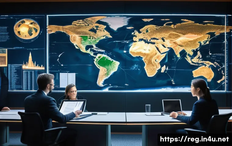 규제요원의 직무 고민 해결 사례 - **Prompt 1: Navigating Complex Legal Landscapes**
A diverse team of focused regulatory officers,...